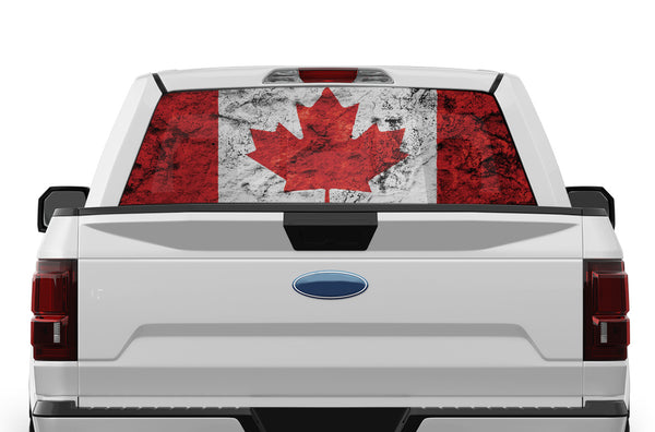 Canada perforated rear window decal graphics for Ford F150 2015-2020