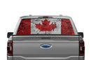 Canada flag perforated rear window decal graphics for Ford F150