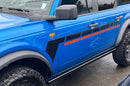 Center retro dashed lines stripes graphics decals compatible with Toyota 4Runner 2010-2024