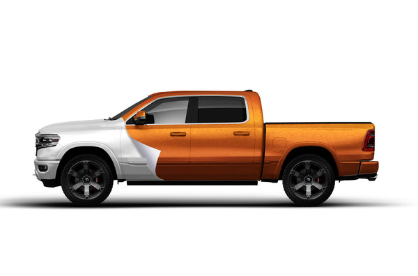 Chrome Gloss Orange vinyl wrap for Dodge Ram