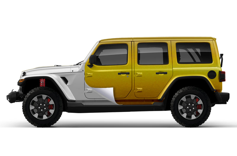 Chrome gloss gold vinyl wrap for Jeep Wrangler