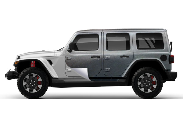 Chrome gloss silver vinyl wrap for Jeep Wrangler