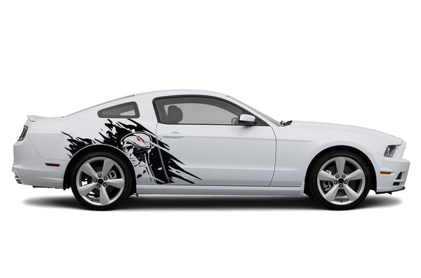 Cobra head side graphics decals for Ford Mustang 2010-2014