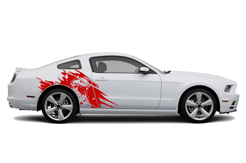 Cobra head side graphics decals for Ford Mustang 2010-2014