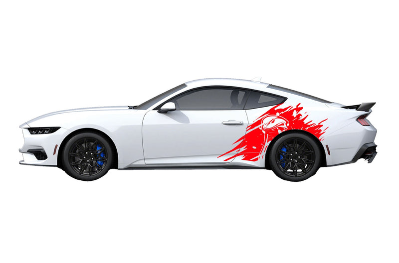 Cobra head side graphics decals for Ford Mustang