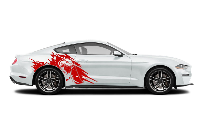 Cobra head side graphics decals for Ford Mustang