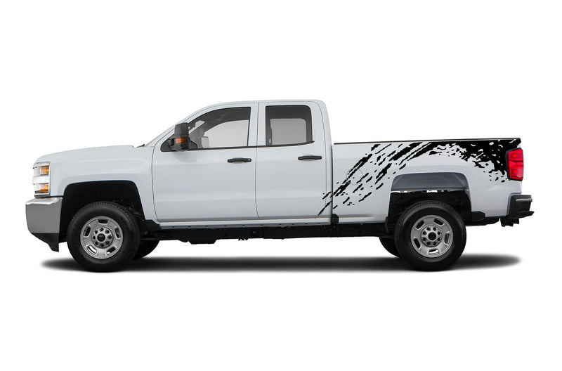 Mud splash bed decals for Chevrolet Silverado 2500HD 2015-2019