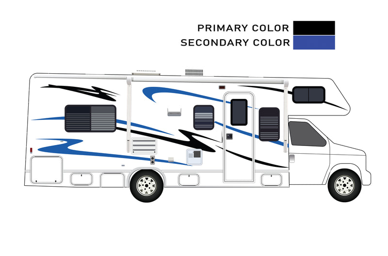 Replacement Rv Graphics Decals Replacement graphics decals for RVs Motorhome Class C (kit RG15008)
