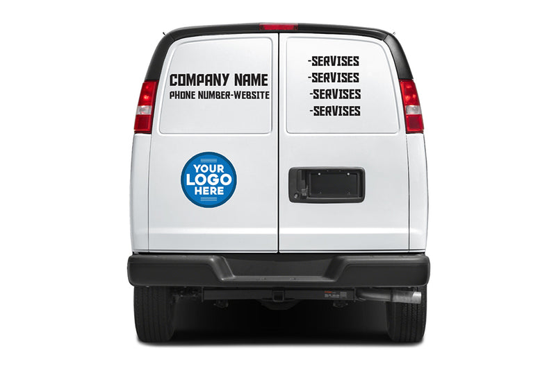 Custom Business Signs & Vinyl Lettering Decals for Chevrolet Express