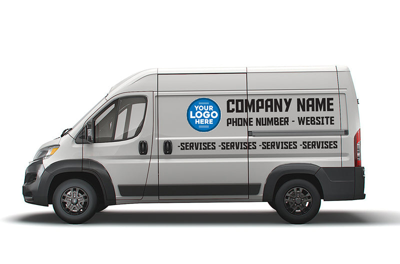 Custom Business Signs with Logo & Vinyl Lettering Decals for Dodge Ram ProMaster