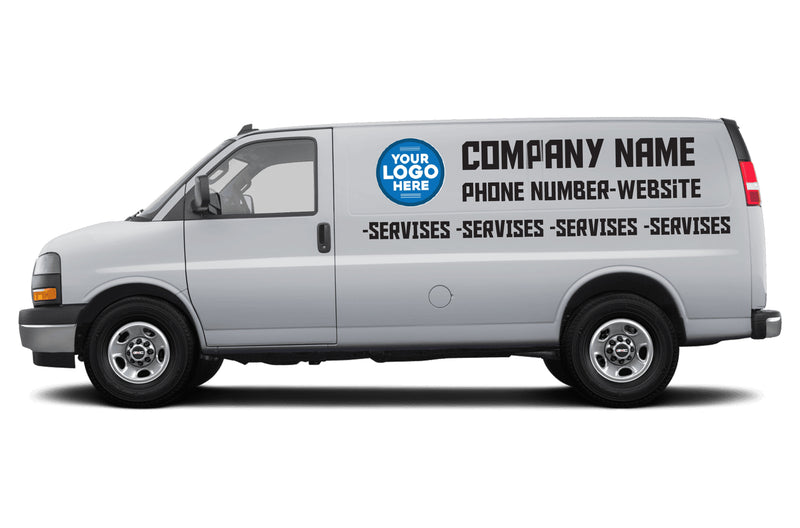 Custom Business Signs & Vinyl Lettering Decals for GMC Savana