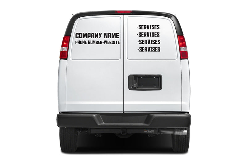 Custom Vinyl Lettering Decals for Chevrolet Express