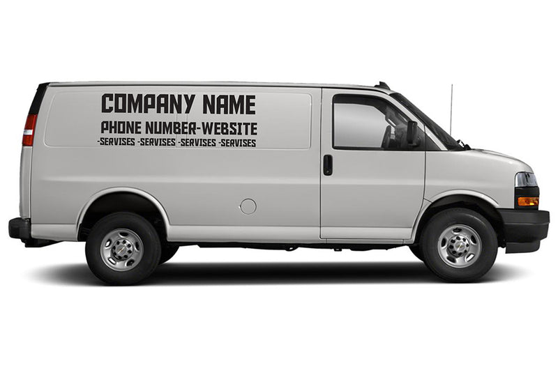 Custom Vinyl Lettering Decals for Chevrolet Express