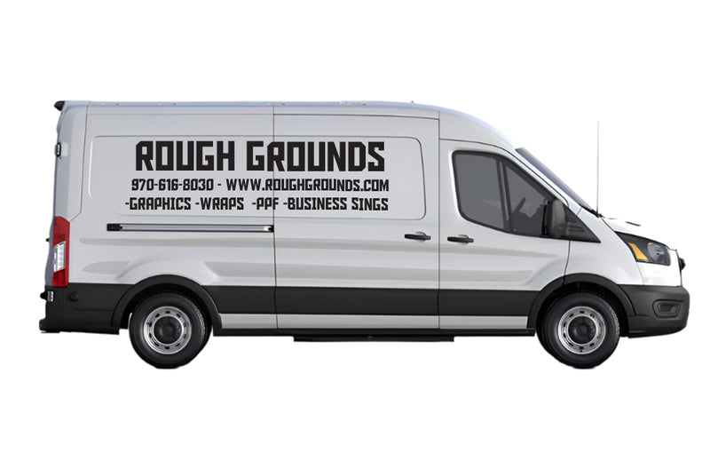 Custom Vinyl Lettering Decals for Ford Transit