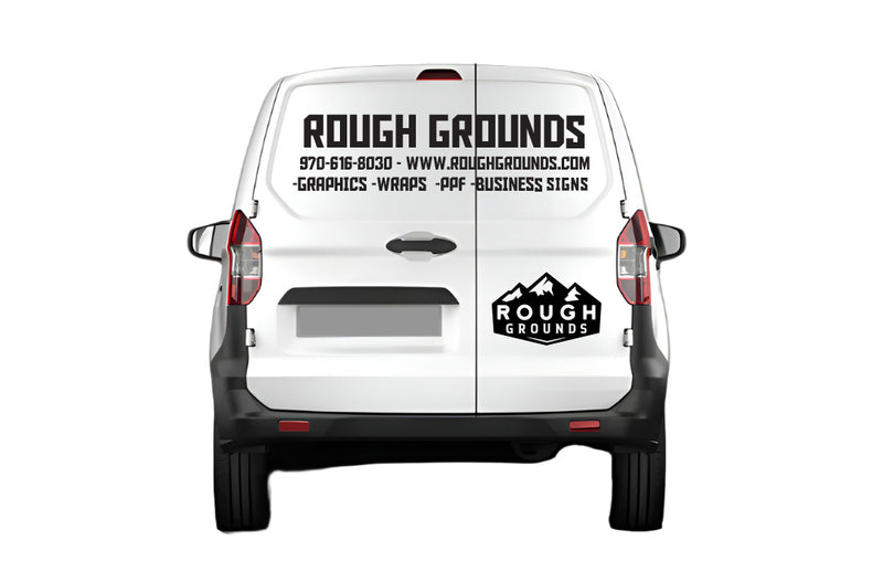 Custom Business Signs with Logo & Vinyl Lettering Decals for Ford Transit