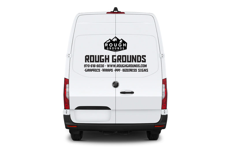 Custom Business Signs with Logo & Vinyl Lettering Decals for Mercedes Sprinter
