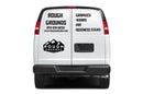Custom Business Signs with Logo & Vinyl Lettering Decals for Chevrolet Express