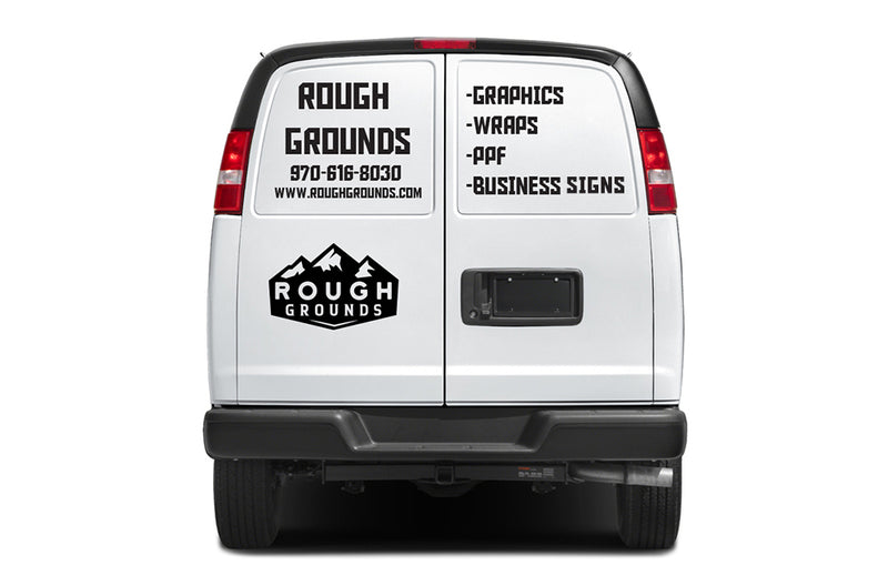 Custom Business Signs with Logo & Vinyl Lettering Decals for Chevrolet Express
