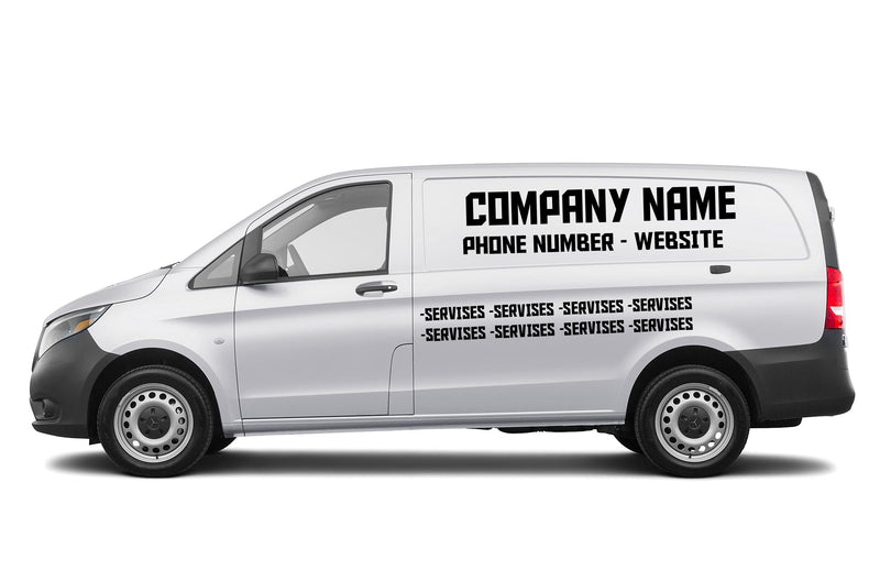 Mercedes Hand Lettering Custom Vinyl Lettering Decals for Mercedes-Benz Metris