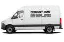 Custom Vinyl Lettering Decals for Mercedes Sprinter