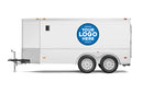 Custom business logo decals for enclosed trailer