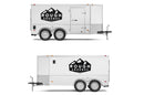 Custom business logo decals for enclosed trailer