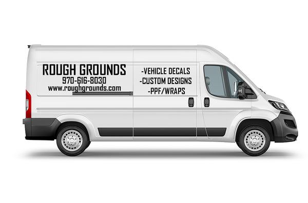 Custom business van signs, decals, and lettering for medium vans