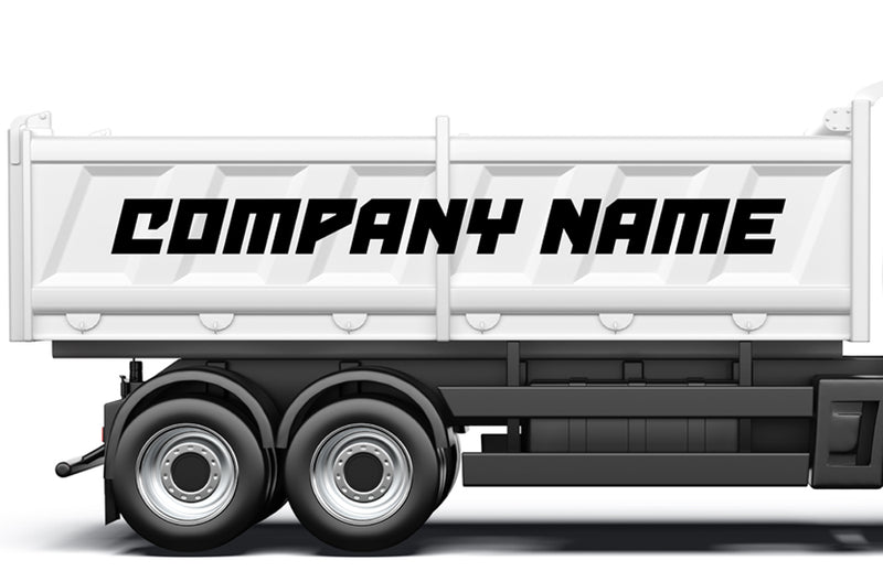 Custom business signs and vinyl lettering for Dump Truck