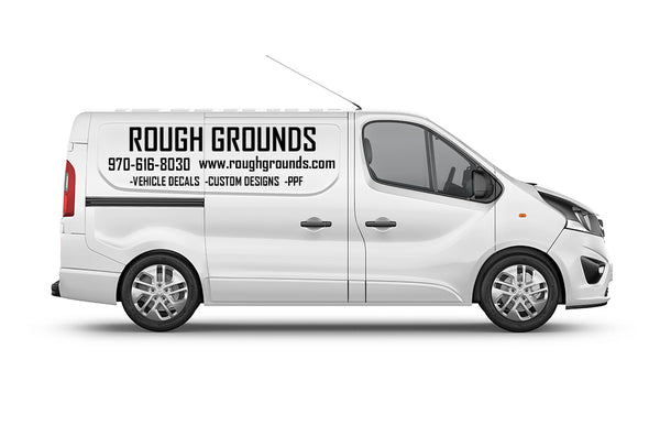 Custom business van signs, decals, and lettering for small vans.