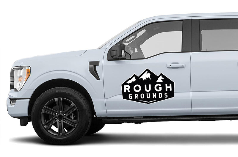 Custom business logo decals for pickup truck doors