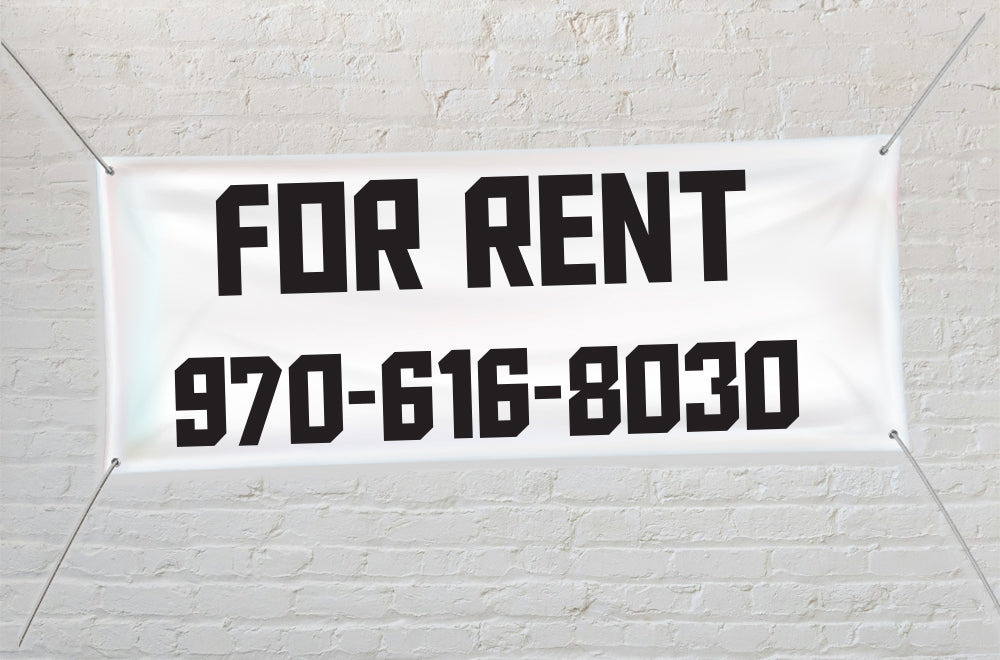 Shop For Rent Banner Custom for rent banner with phone number