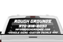 Custom rear window business signs and vinyl lettering for trucks