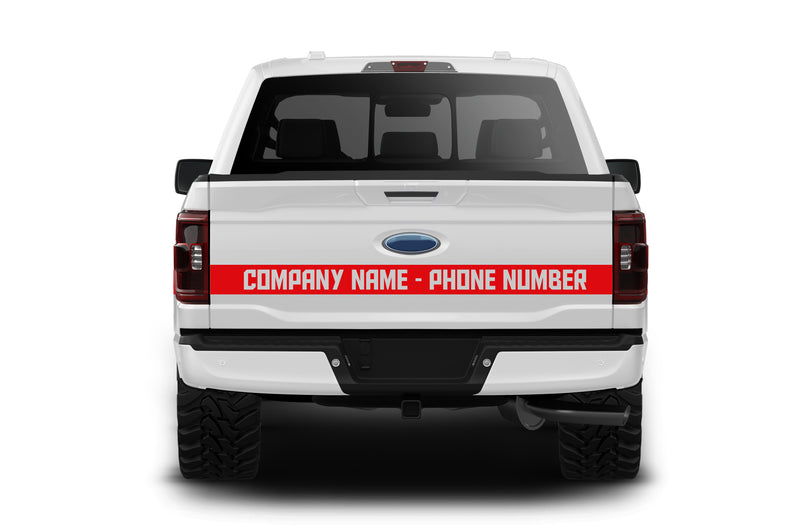 Custom stripes business name & phone, decals for extended cab trucks