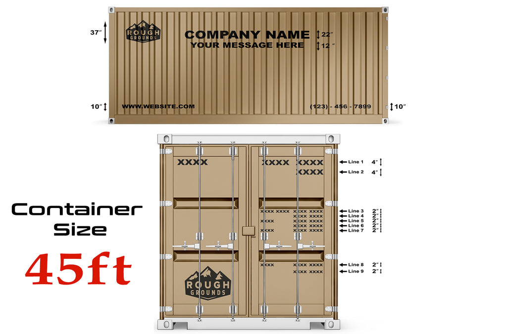 Custom Shipping Container Decals – Stickers Logo & Regulatory Info