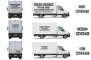 Custom business signs and vinyl lettering decals for 16' Box Truck