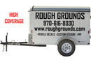Custom business signs lettering decals for a 6' x 12' enclosed trailer