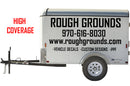 Custom business signs lettering decals for a 6' x 10' enclosed trailer