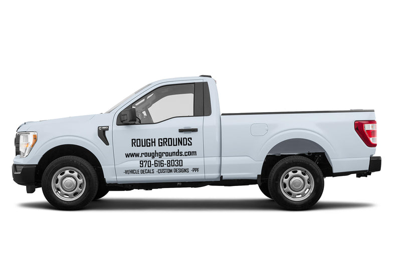 Custom business truck signs,decals lettering for regular cab pickups