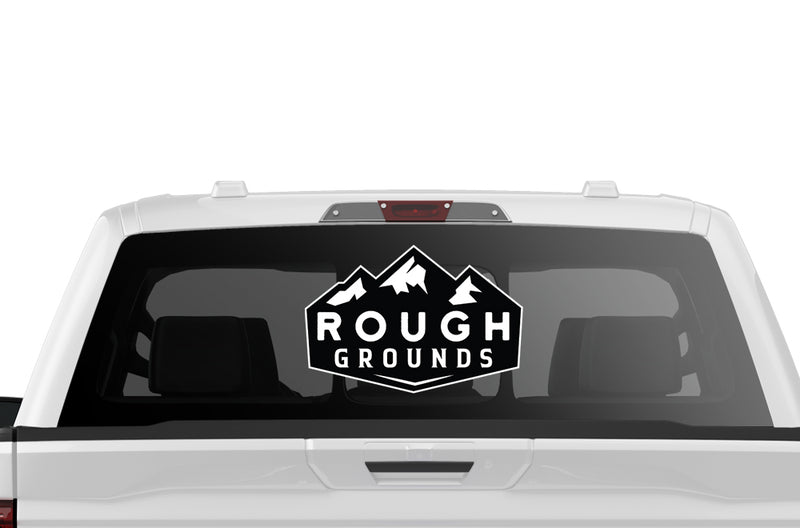 Custom rear window business logo decals for pickup trucks