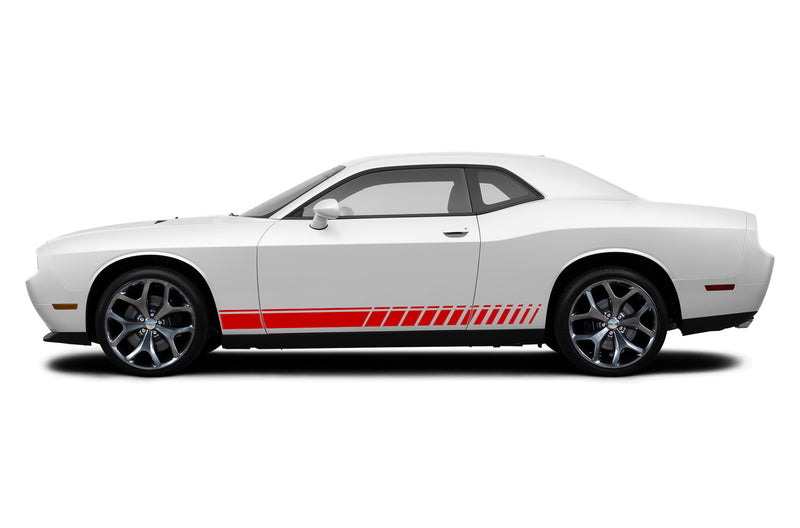 Lower side speed stripes graphics decals for Dodge Challenger