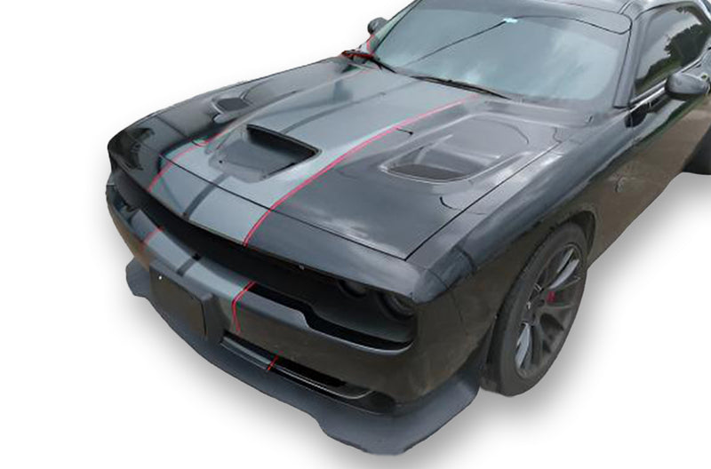 Dual racing stripes decals for Dodge Challenger Hellcat 2015-2018