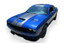 Dual racing stripes decals for Dodge Challenger Hellcat 2015-2018