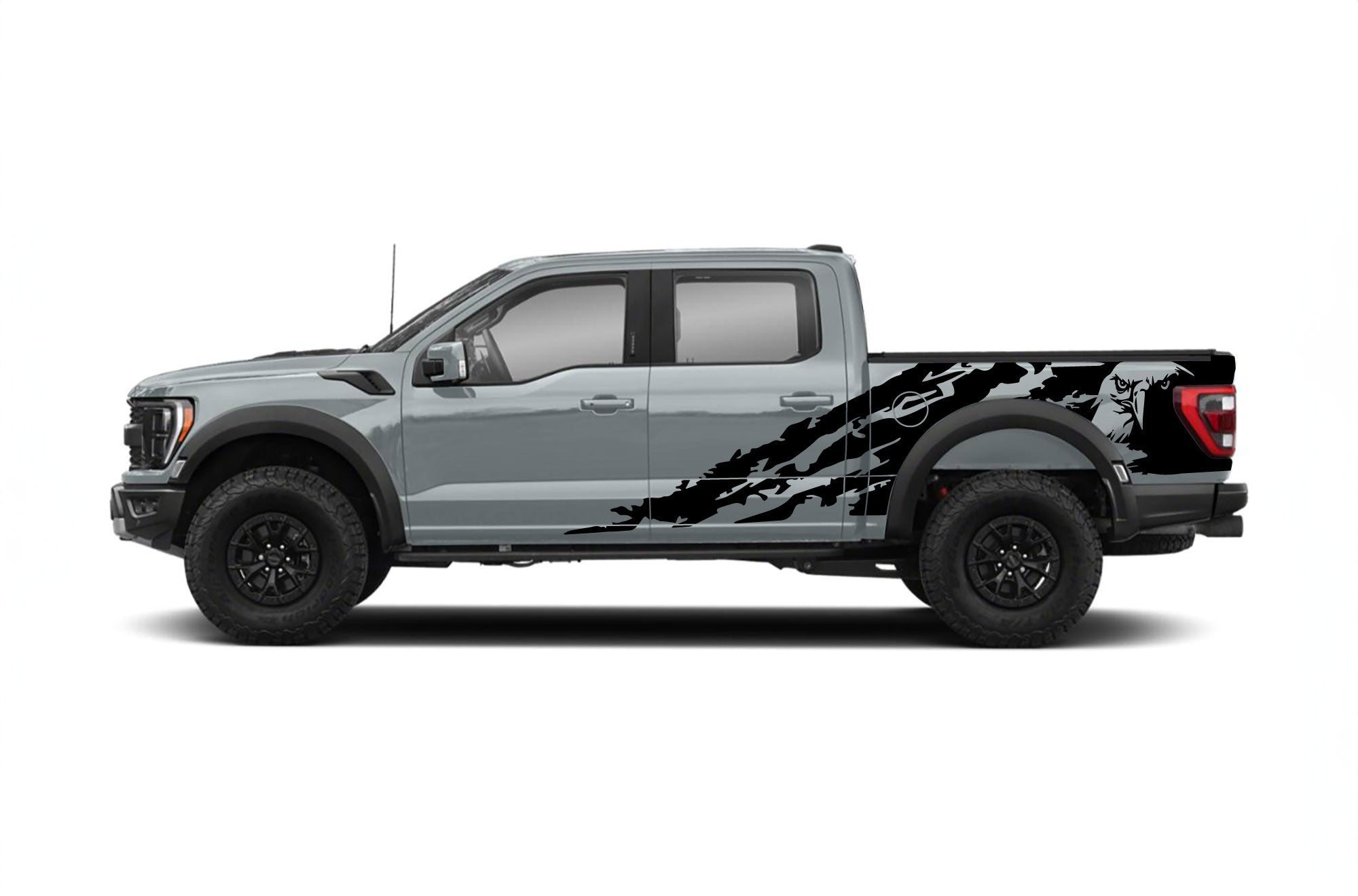 Eagle shredded side graphics decals for Ford F150 Raptor