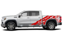 Eagle flag shredded graphics decals for GMC Sierra