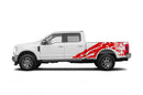 Eagle flag shredded side graphics decals for Ford F250 2017-2022