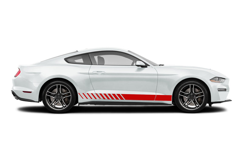 Lower side stripes graphics decals for Ford Mustang