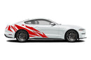 Geometric patterns side graphics decals for Ford Mustang