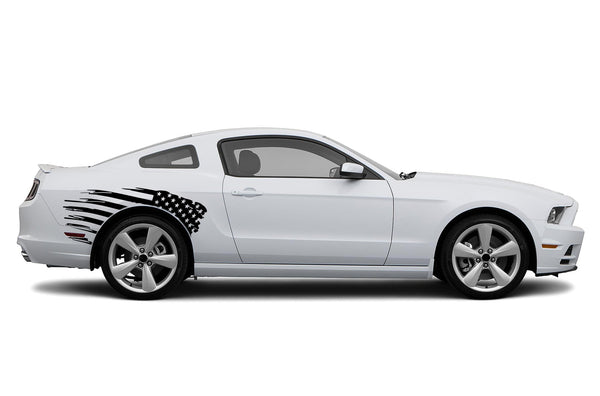 Flag USA back side graphics decals for Ford Mustang 2010-2014