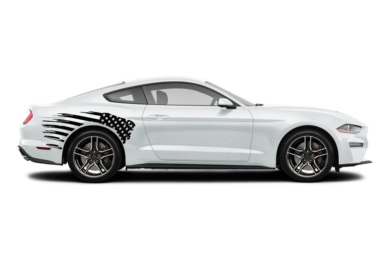 Flag USA back side graphics decals for Ford Mustang