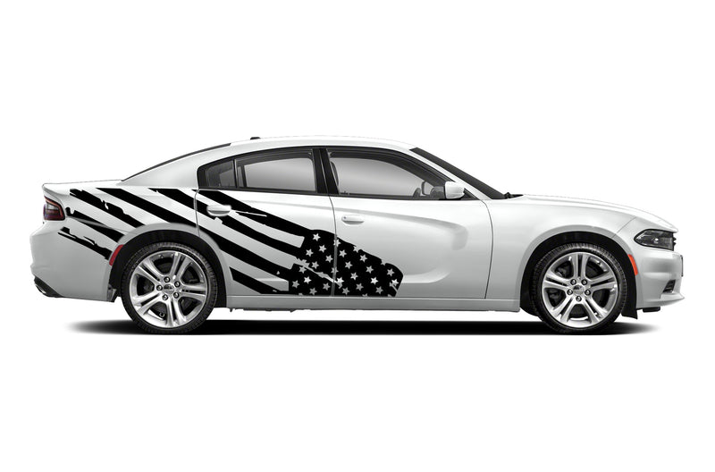 Flag USA side graphics decals for Dodge Charger